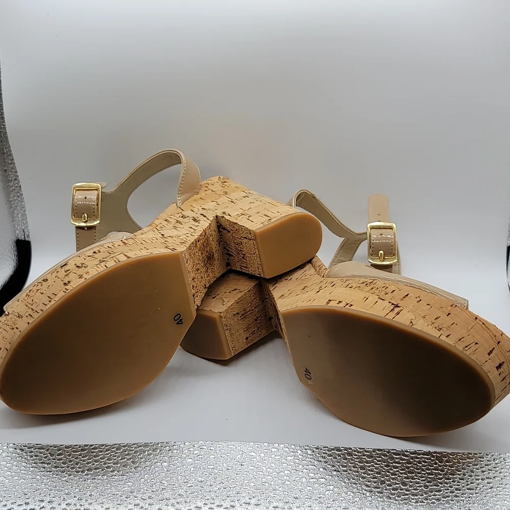 Stella McCartney patent leather/cork sandals Size 40 - Picture 3 of 12